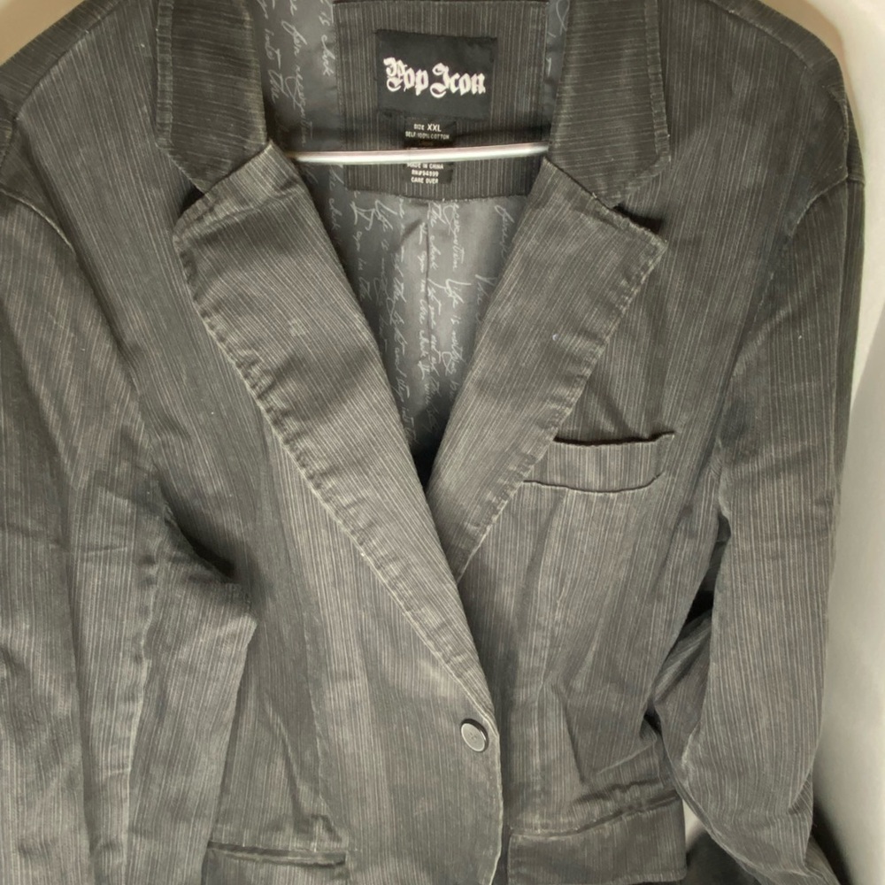 POP ICON CLOTHING Men's Black Blazer